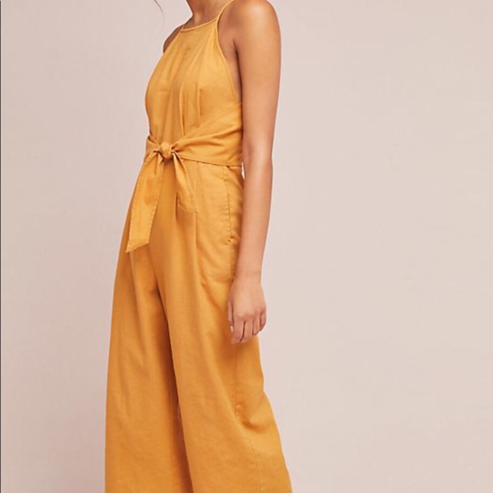 Tied Linen Jumpsuit